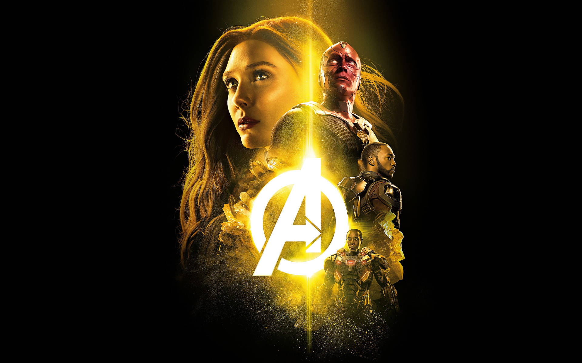 De Avengers Sort og Guld Dække. Wallpaper