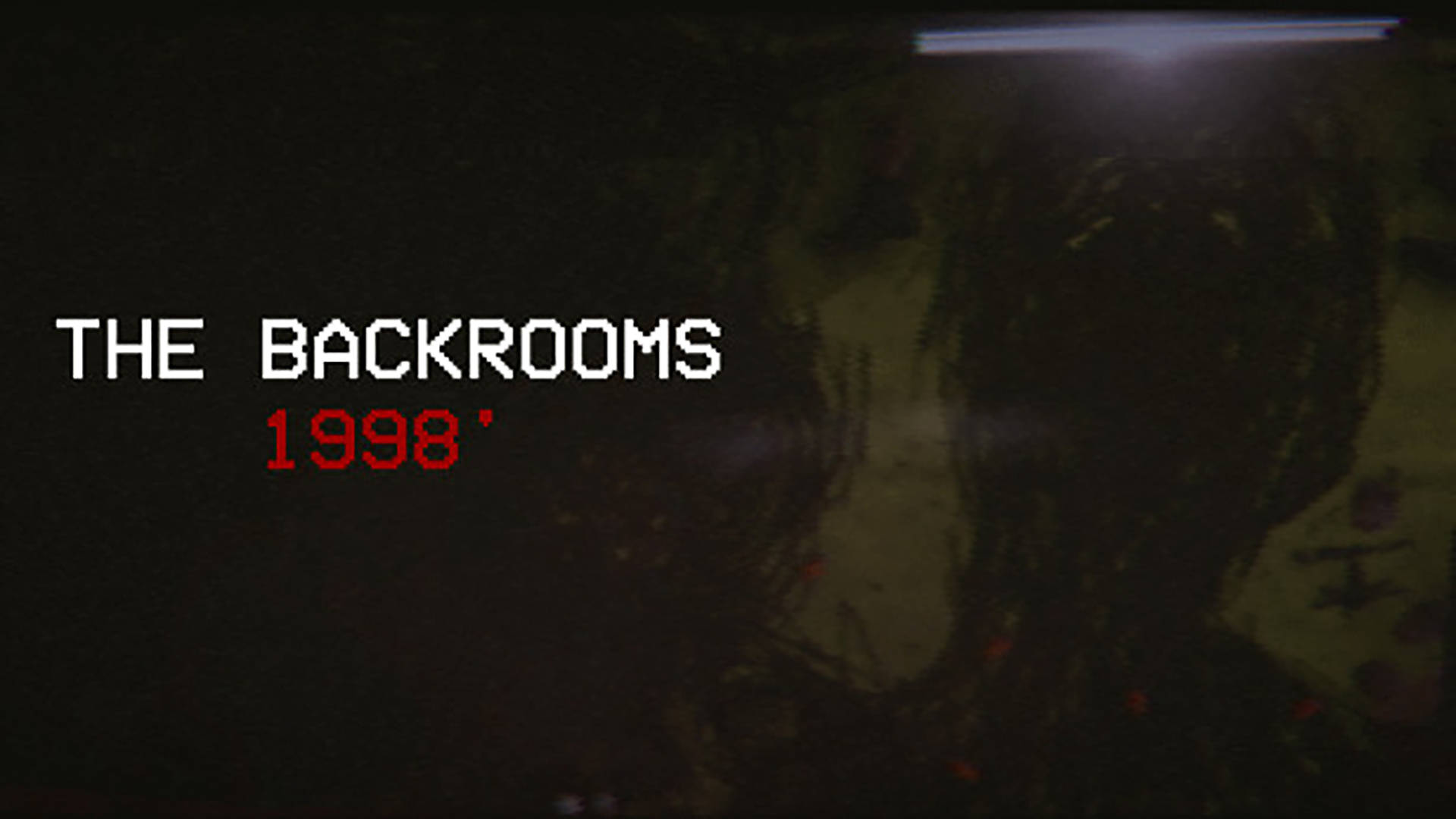 The Backrooms 1989 - A Dark Room With A Light On Wallpaper