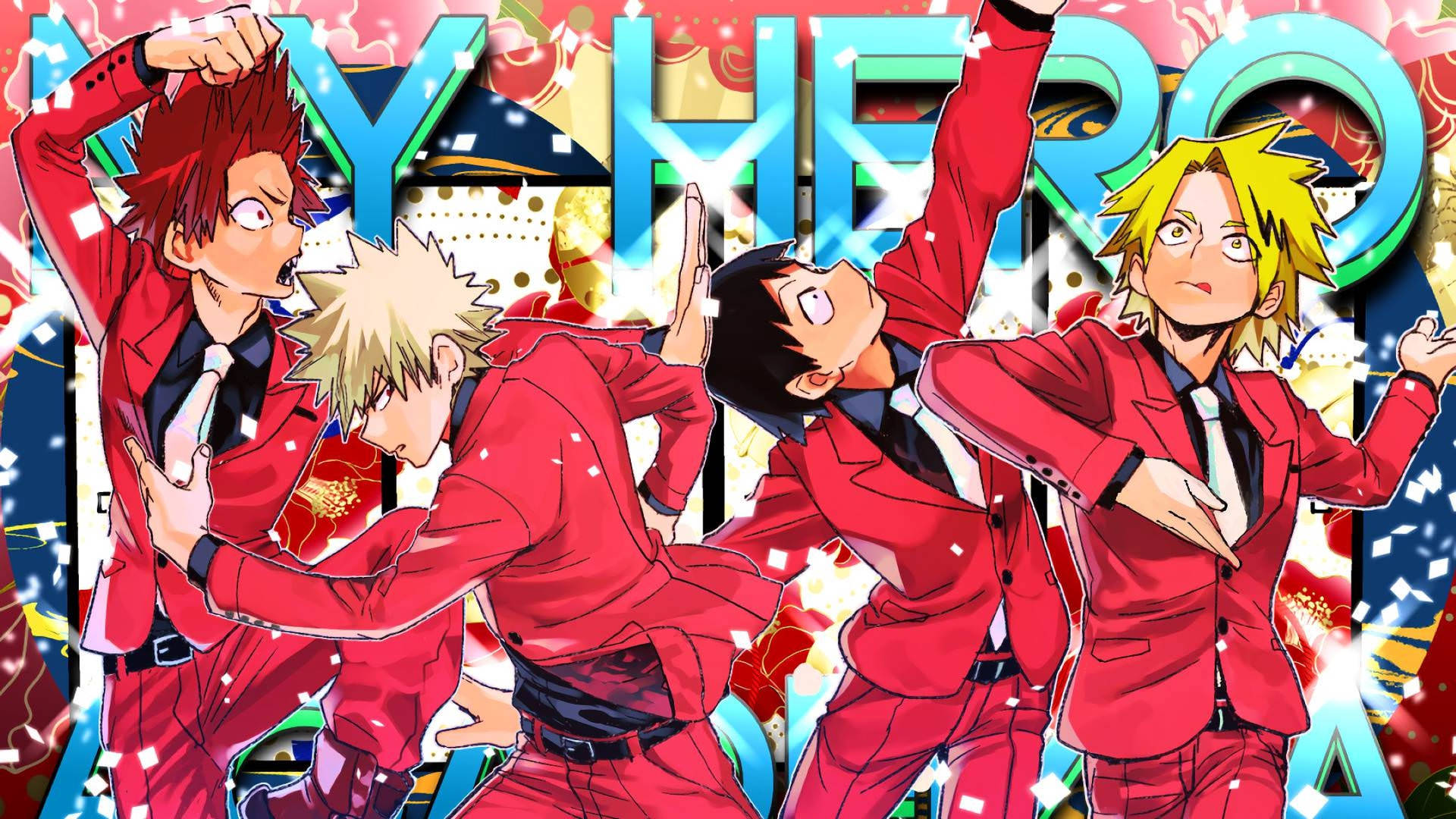 The Bakusquad Boys In Red Wallpaper