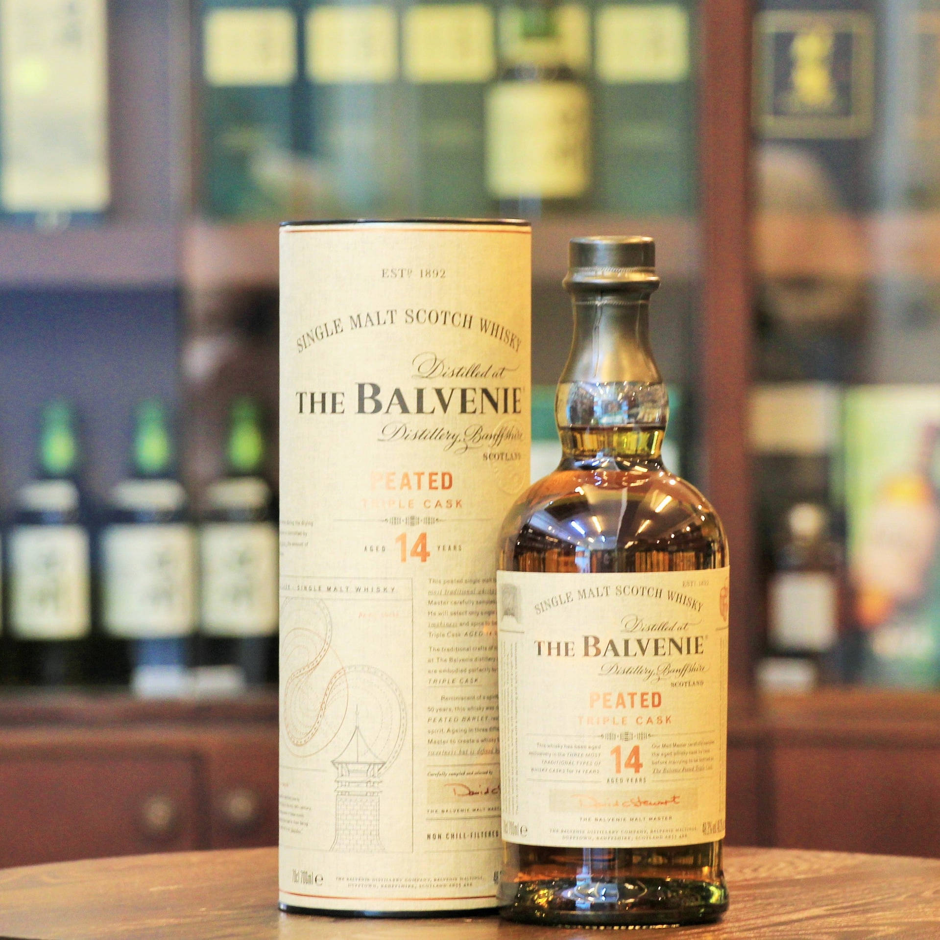 Caption: The Balvenie Peated Triple Cask 14 Years Old Scotch Whisky Wallpaper