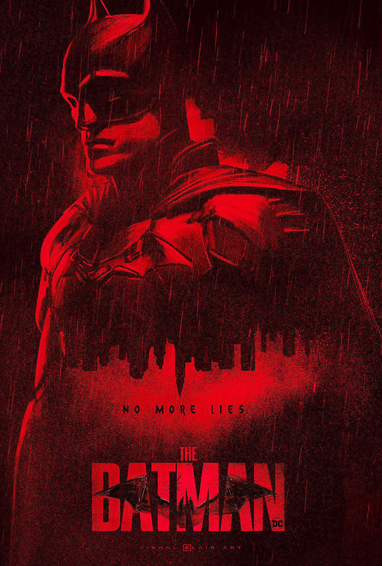 Die Batman 2022 Rote Kunst Wallpaper