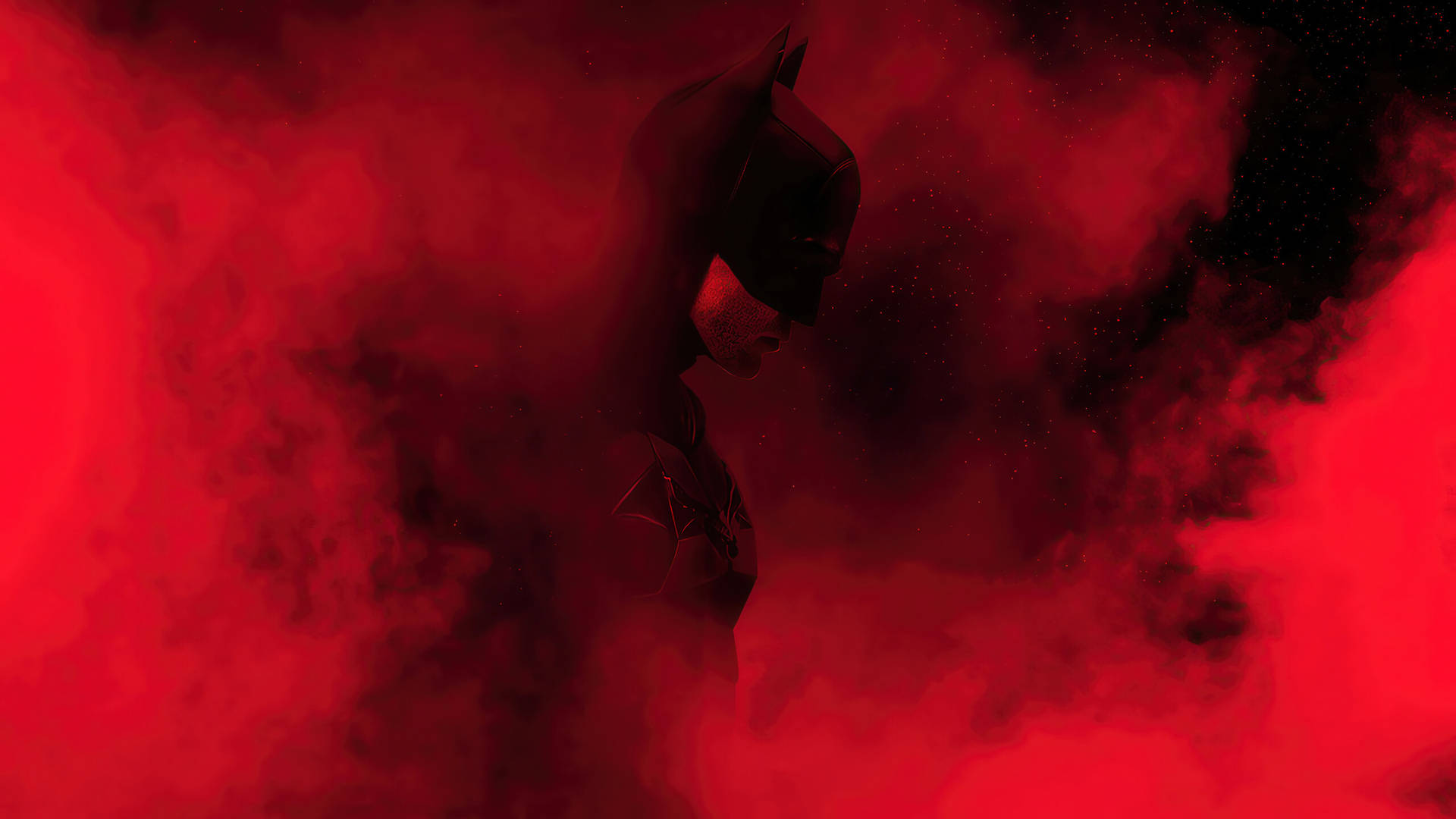 The Batman Emerging From Smoke Wallpaper