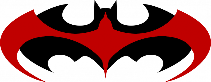 The Batman Logo Redand Black PNG