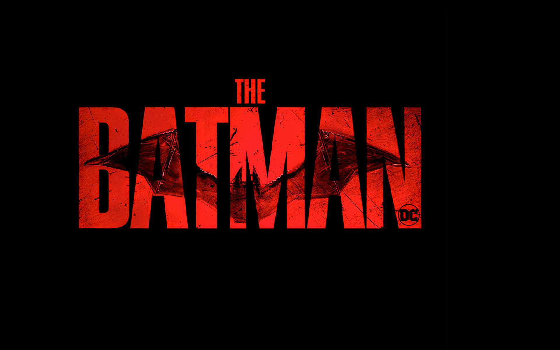 The Batman Red Logo Design Wallpaper