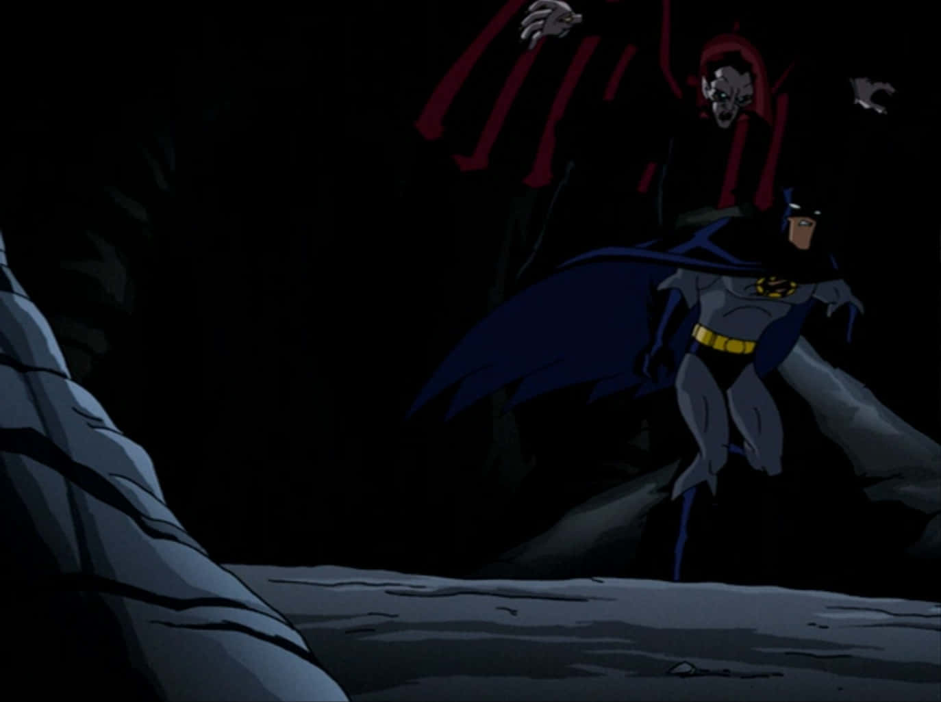 The Epic Showdown: Batman vs. Dracula Wallpaper