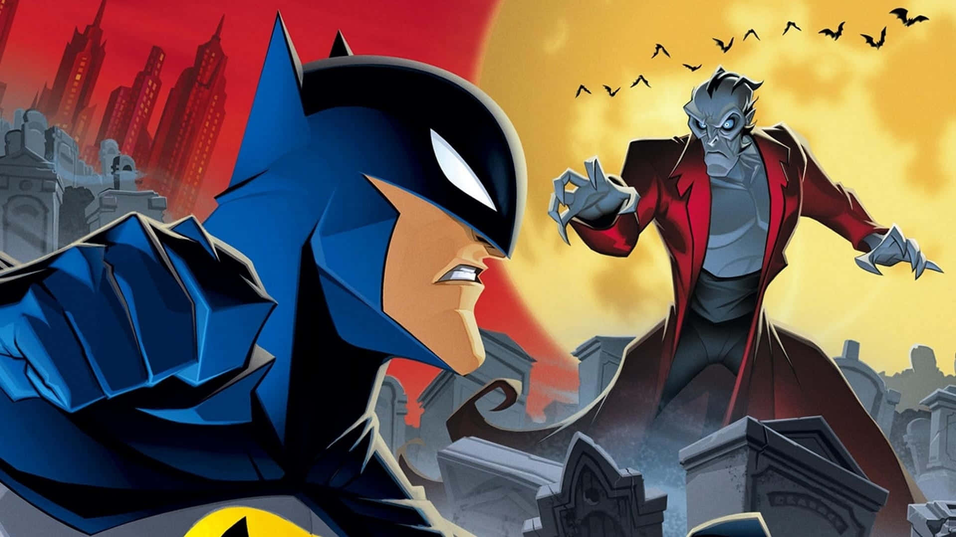 The Epic Battle between The Batman and Dracula Wallpaper