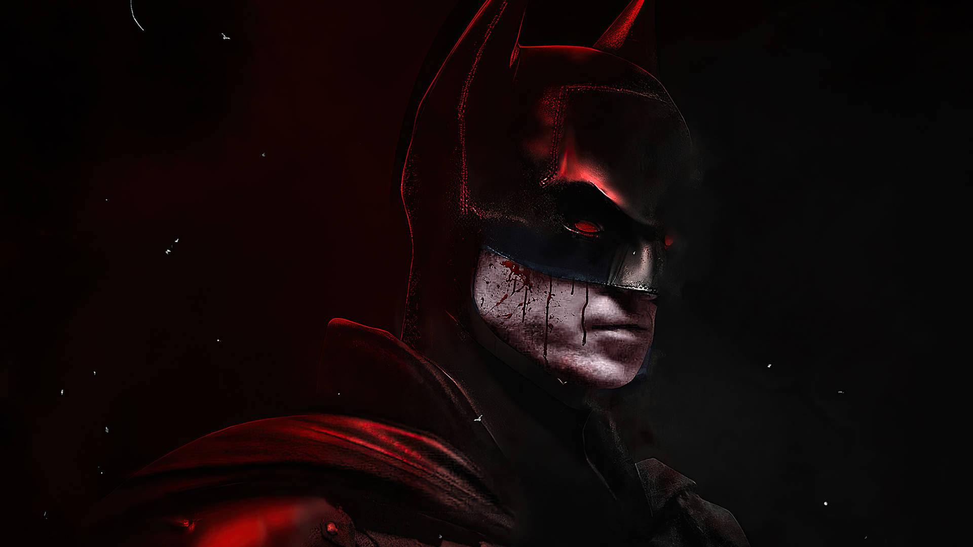 The Batman With Blood Wallpaper