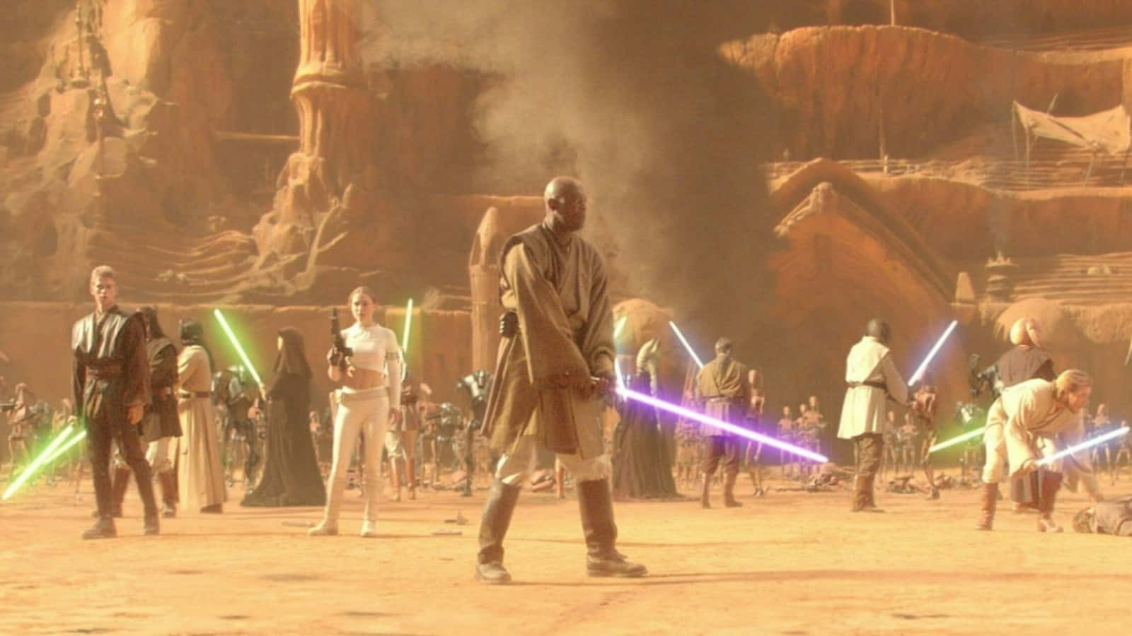 Battle of Geonosis, a decisive event in the Clone Wars Wallpaper