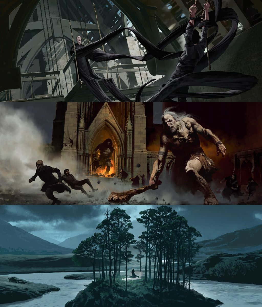 The Battle of Hogwarts - A Moment of Bravery and Sacrifice Wallpaper