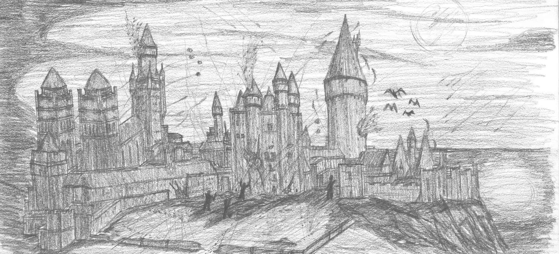 Elishas Art  Remember my A4 sketch of Hogwarts castle  Facebook