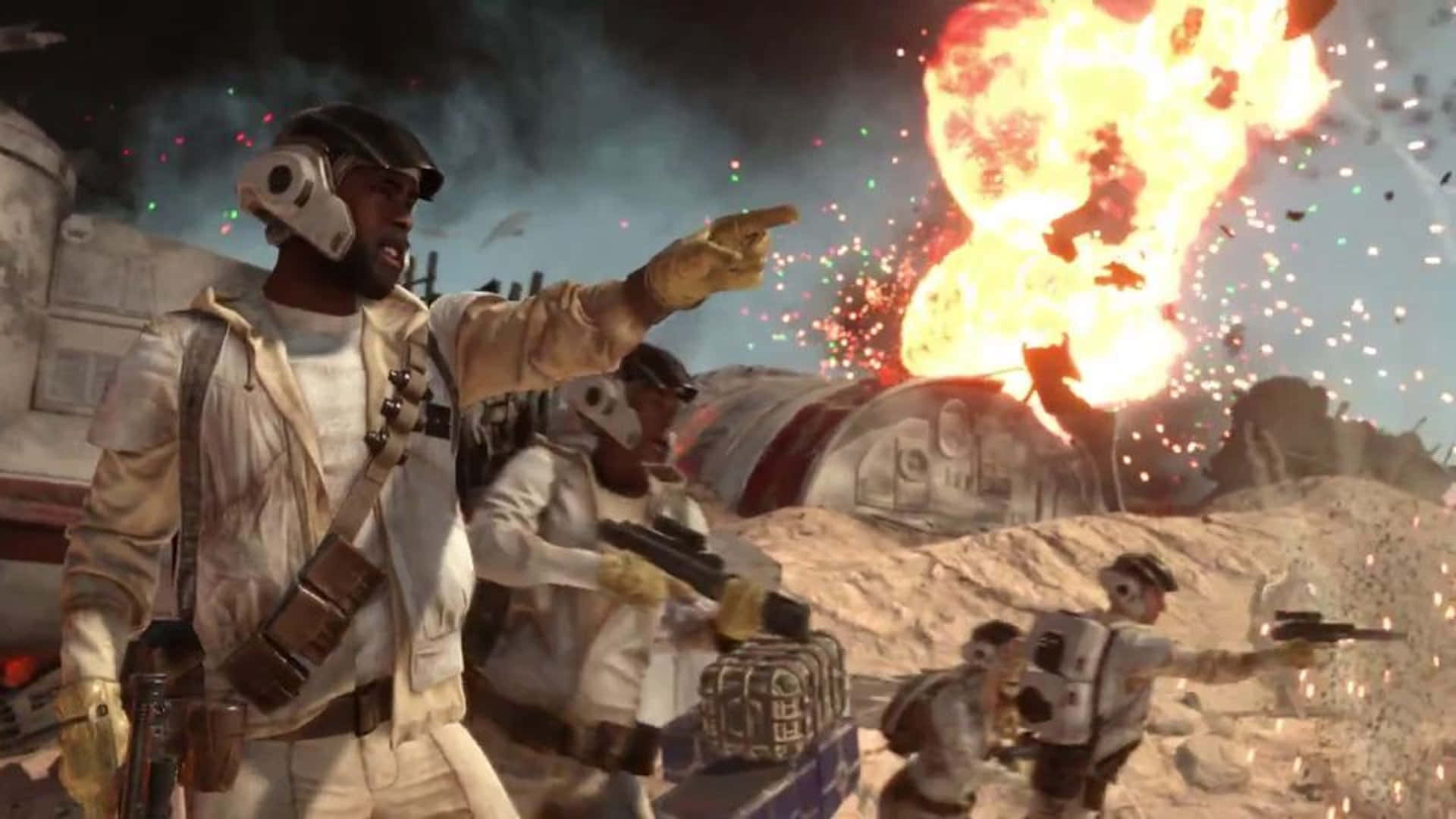 The Battle Of Jakku - A Clash In the Desert Wallpaper