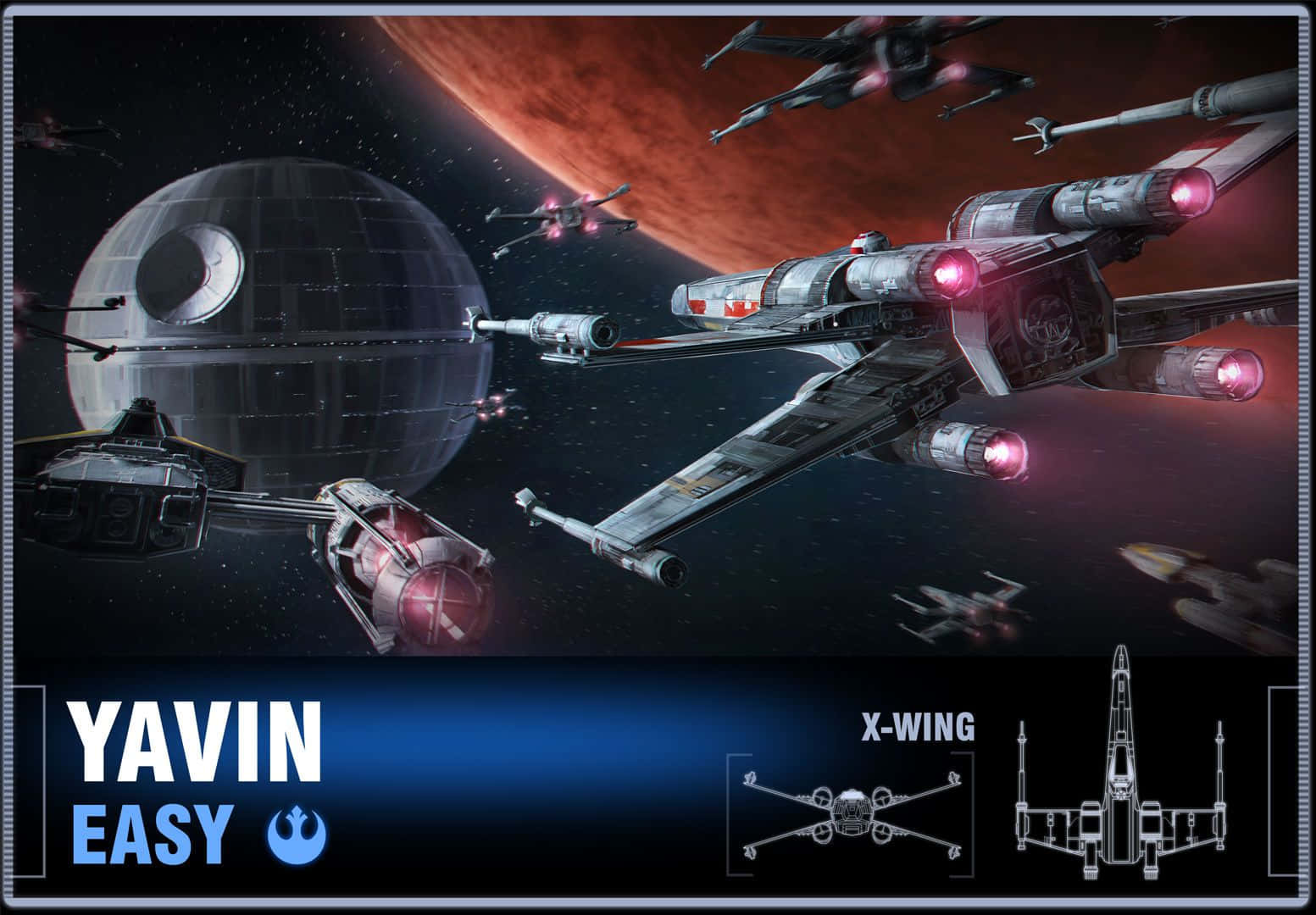 The X-wing Fighters Shown During The Battle Of Yavin Wallpaper