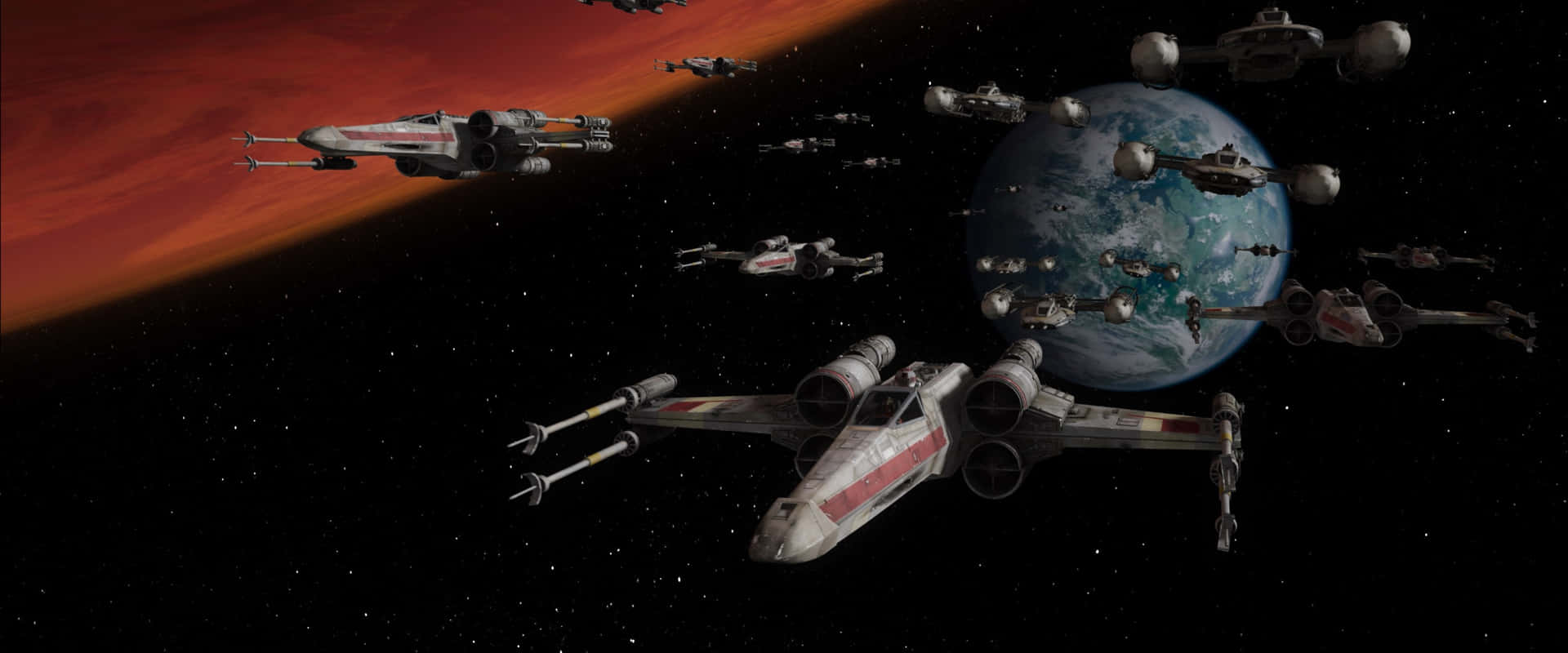 The Rebel Alliance triumphs at The Battle Of Yavin. Wallpaper