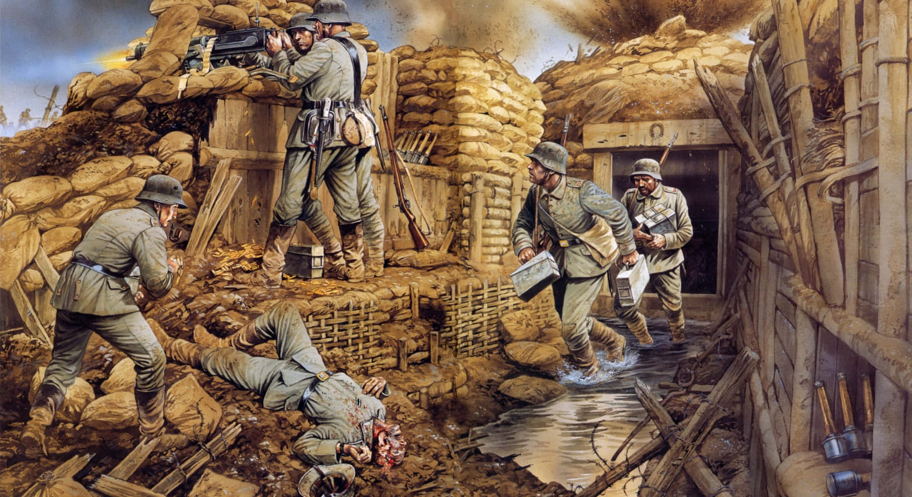 The Battlefront Of World War 1- The Intensity Of War Wallpaper