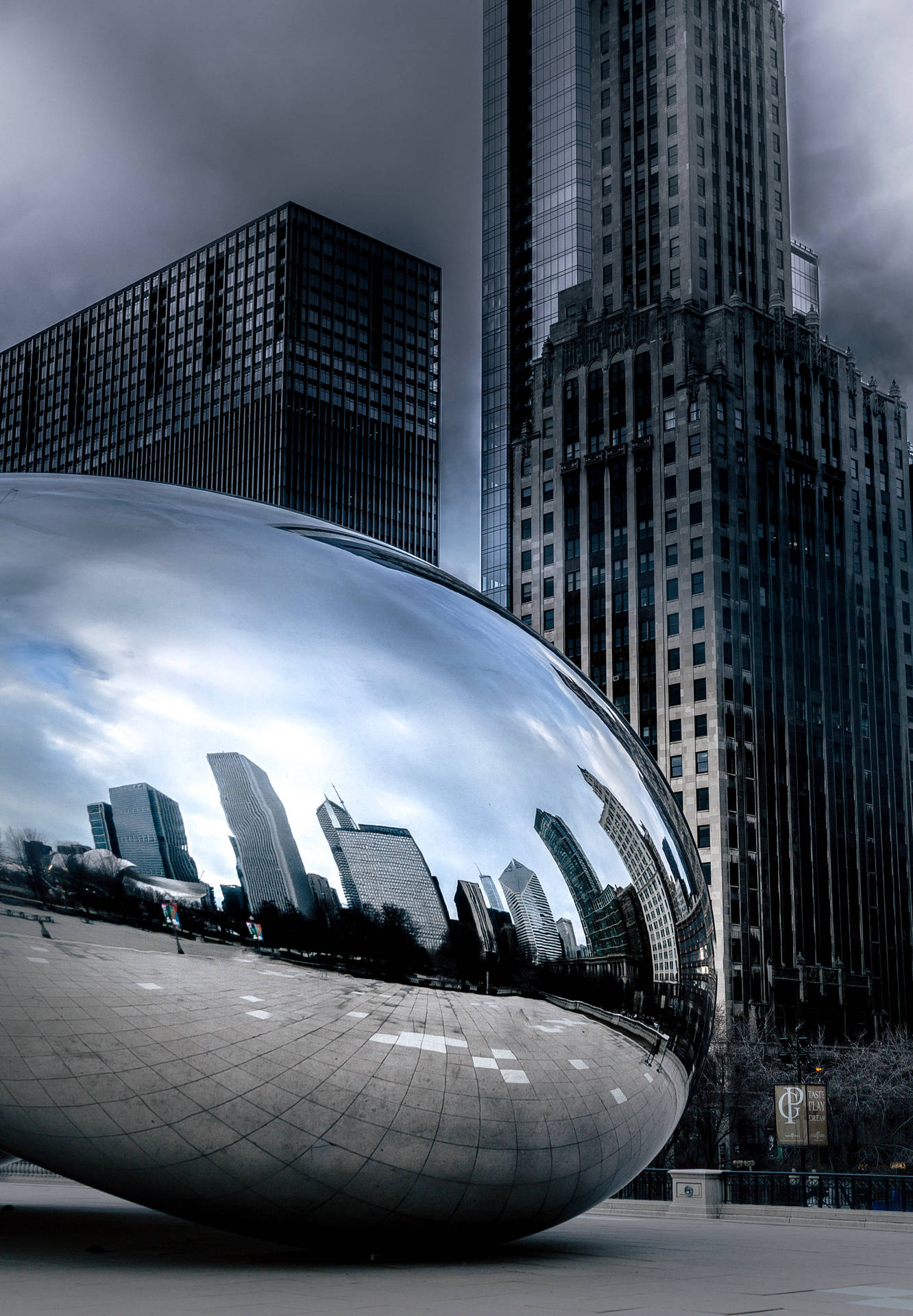 The Bean Chicago Reflecting Buildings Wallpaper
