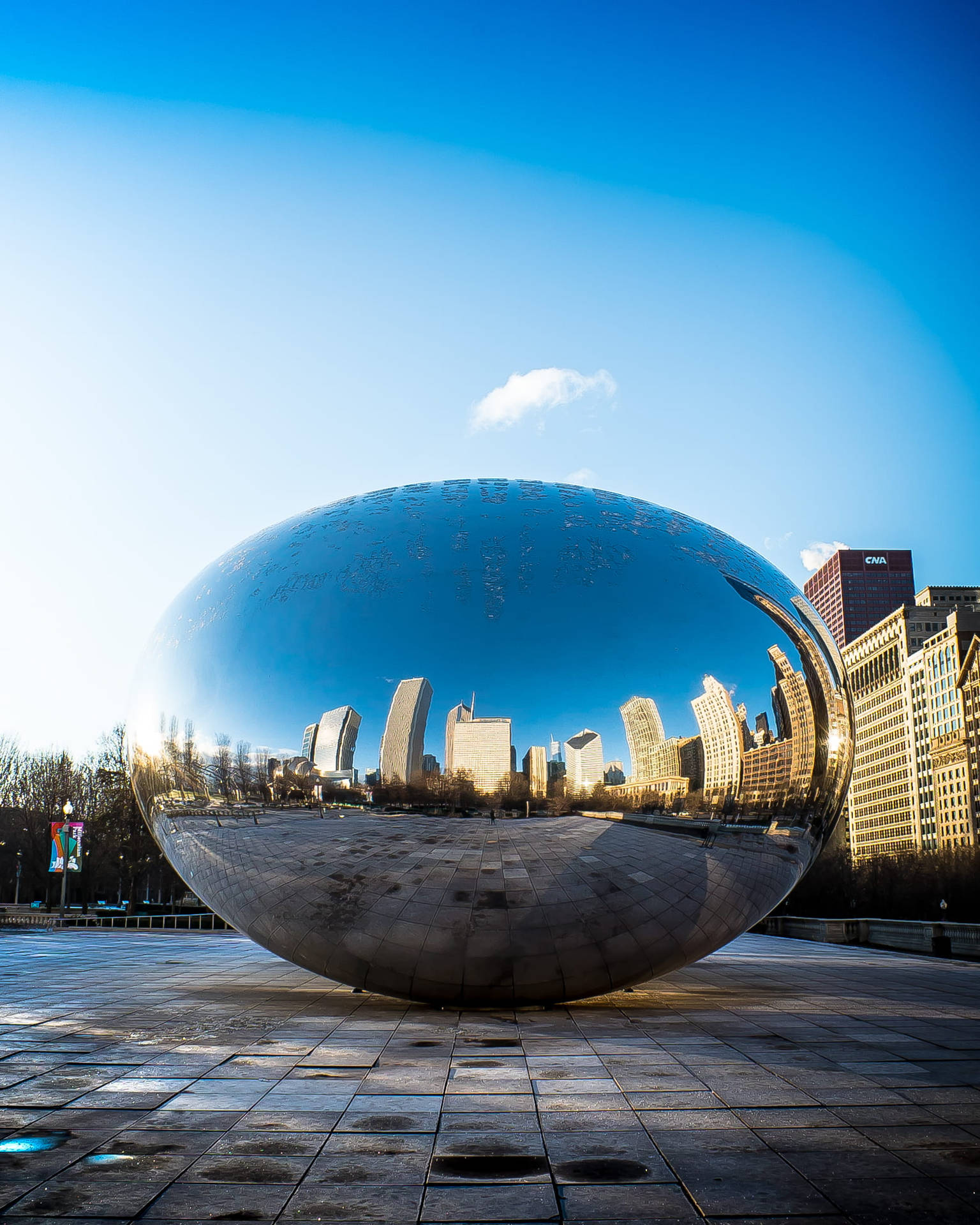 Elbean De Chicago Reflejando La Panorámica De La Ciudad. Fondo de pantalla