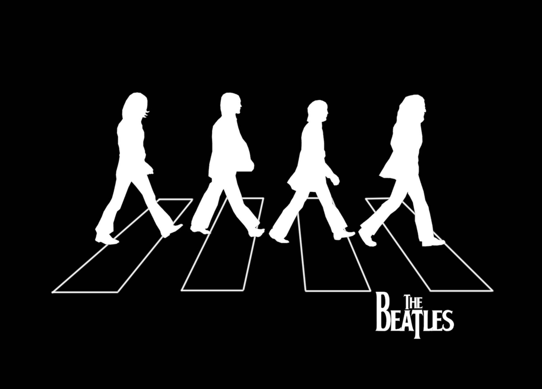 The Beatles Crosswalk Silhouette Wallpaper