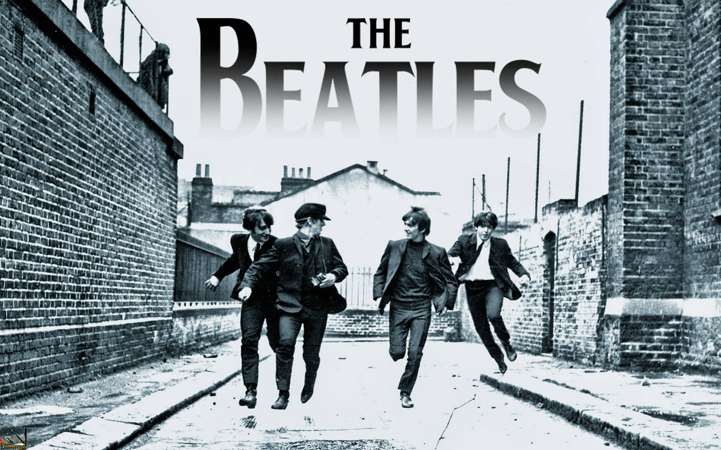 The Beatles Faded Title Wallpaper
