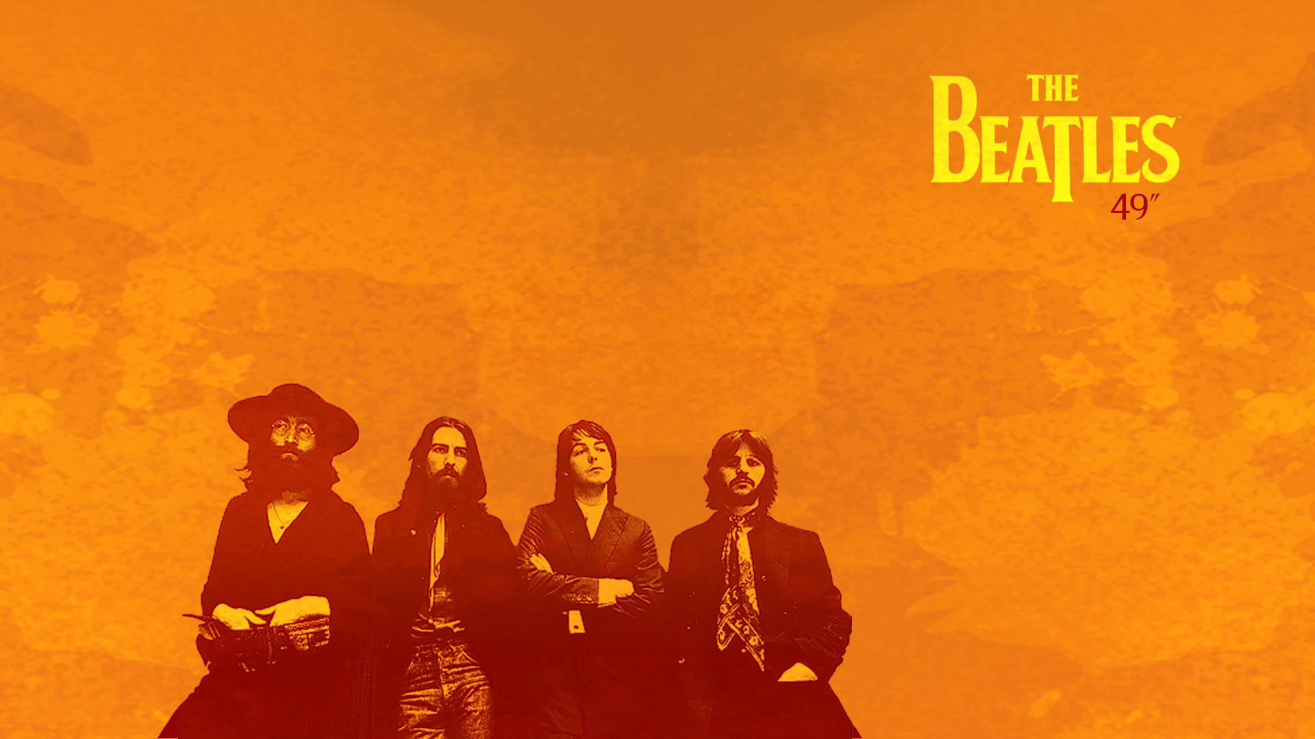 The Beatles Orange Wallpaper