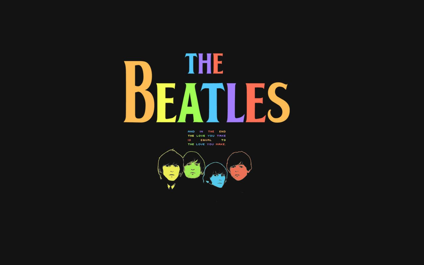 The Beatles Rainbow Wallpaper