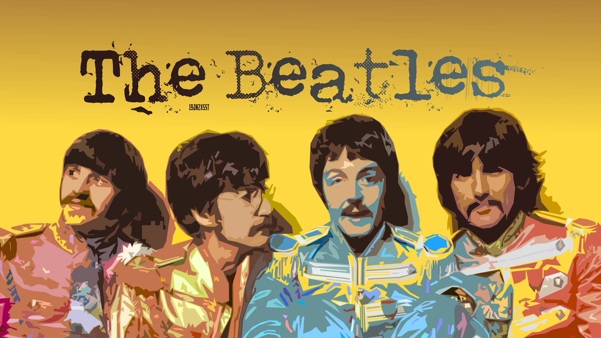 Den Beatles Yellow Submarine Wallpaper Wallpaper
