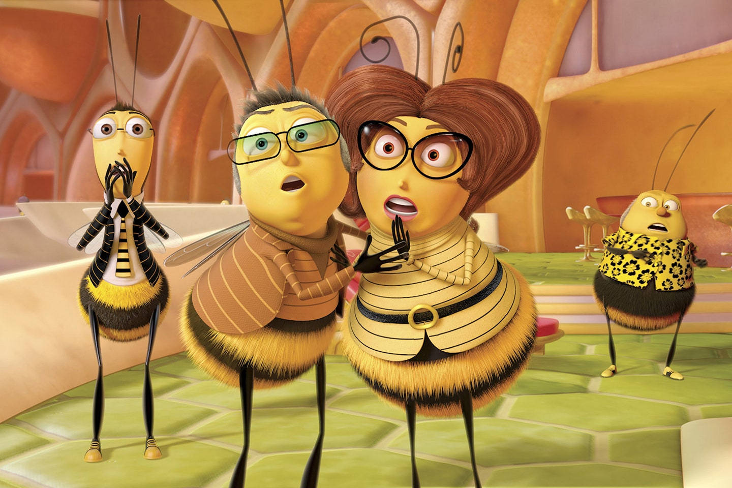 Bees Movie - A Group Of Bees In A Room Wallpaper