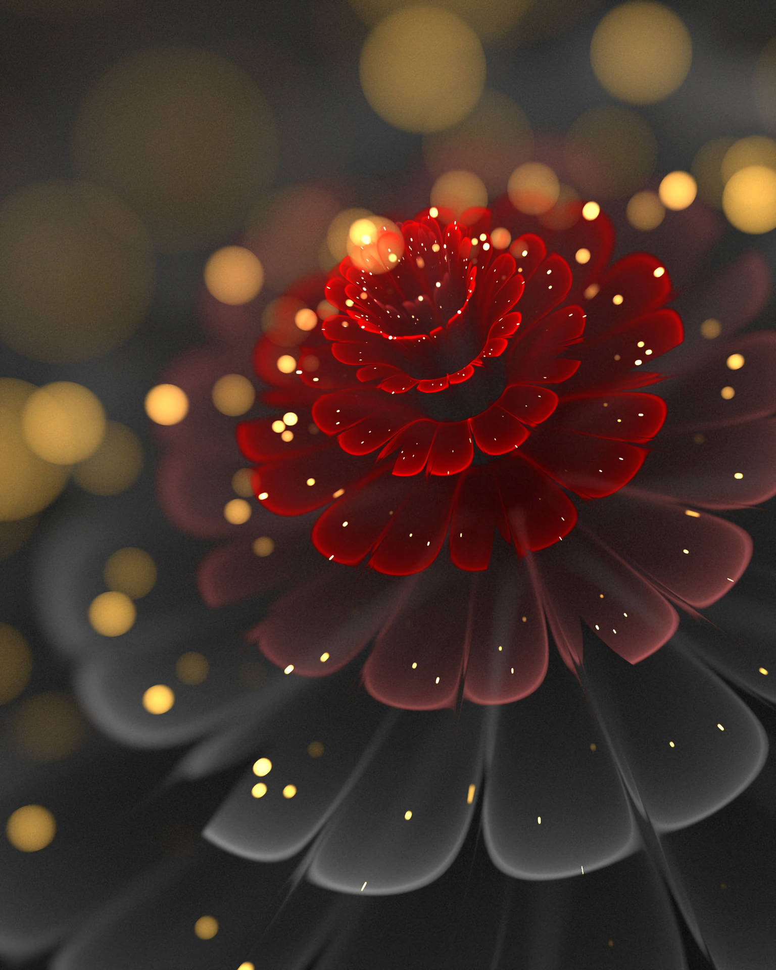 The Best HD Phone Translucent Flower Bokeh Lights Wallpaper
