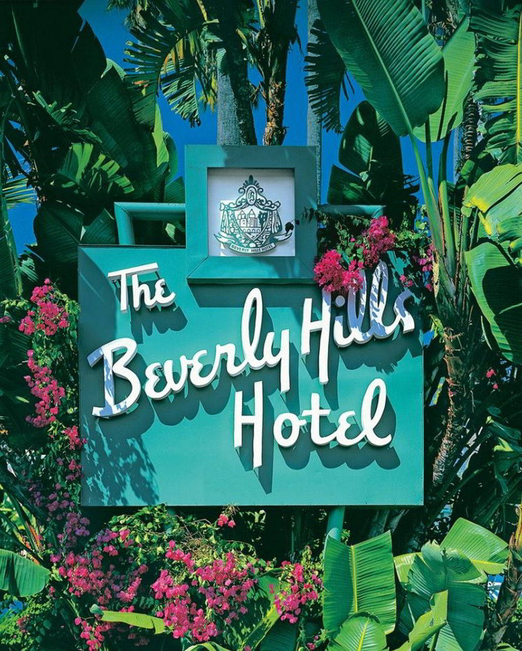 Elletrero Con Apariencia Vintage Del Hotel Beverly Hills. Fondo de pantalla