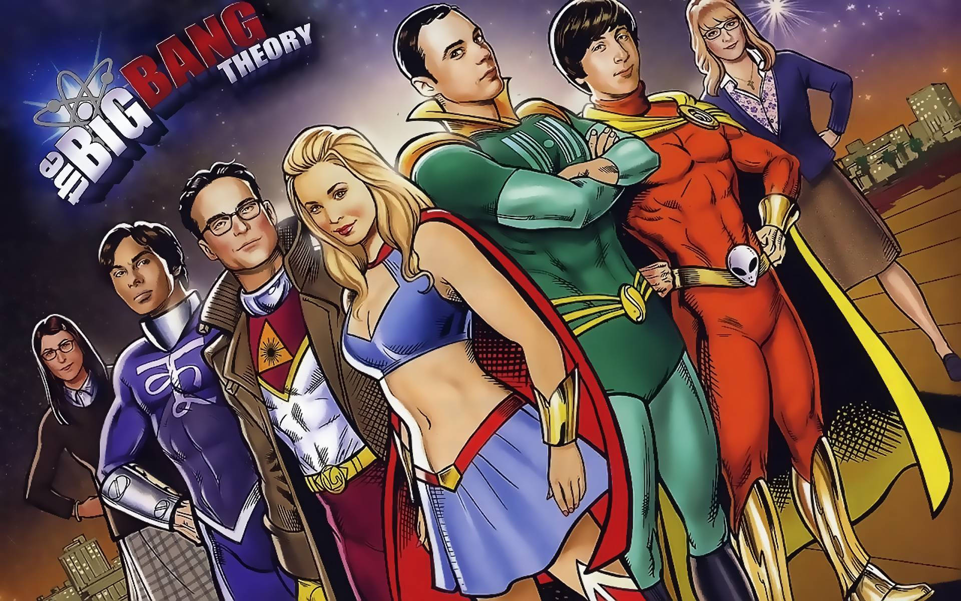The Big Bang Theory Comic Superhero Wallpaper