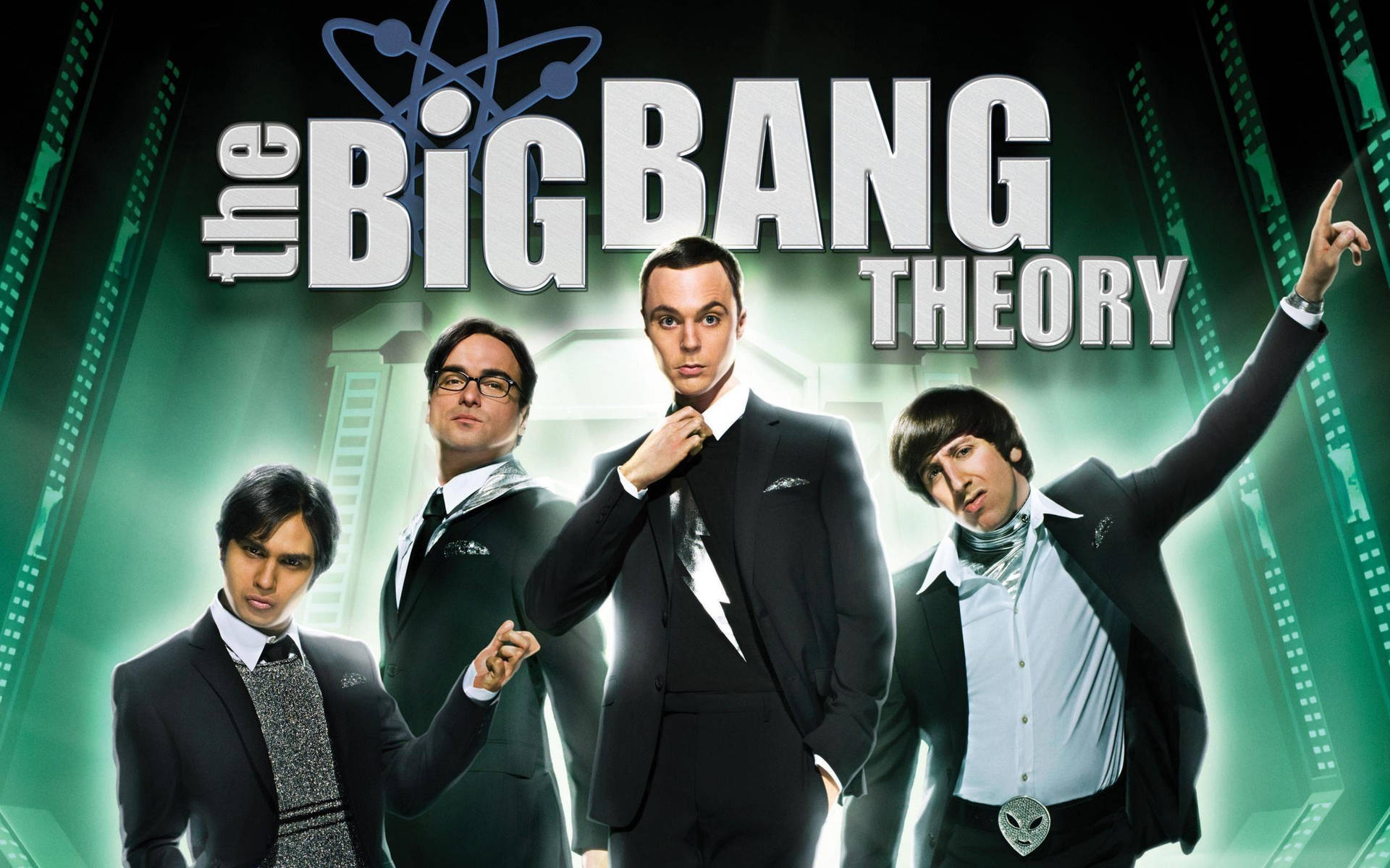 The Big Bang Theory Glowing Green Wallpaper