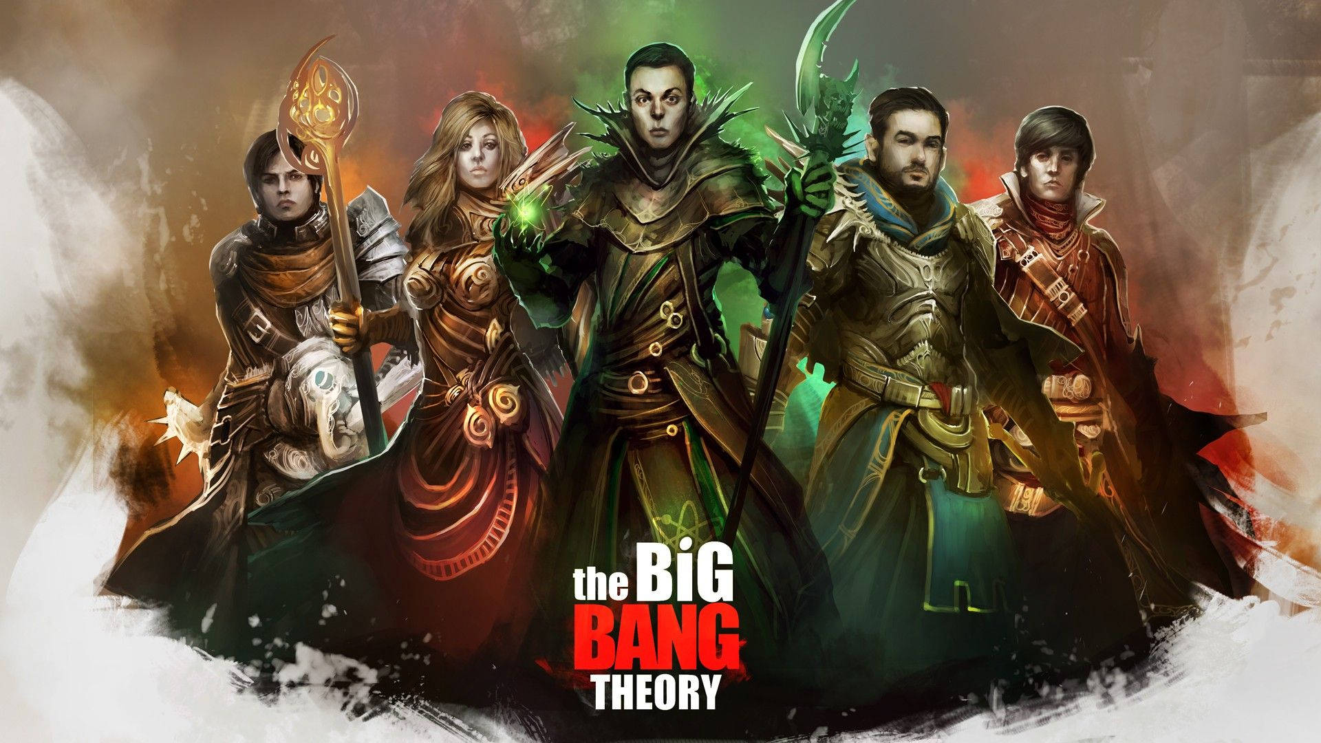 The Big Bang Theory Mystical Characters Wallpaper
