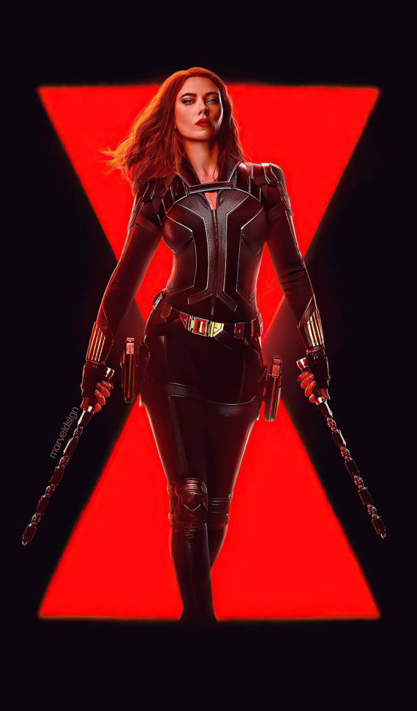 The Black Widow Iphone 11 Background