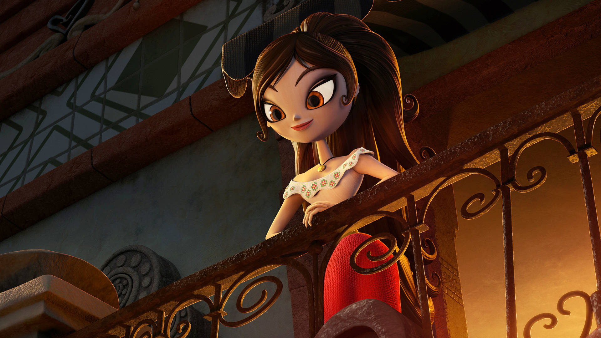 The Book Of Life Maria On Balcony Wallpaper