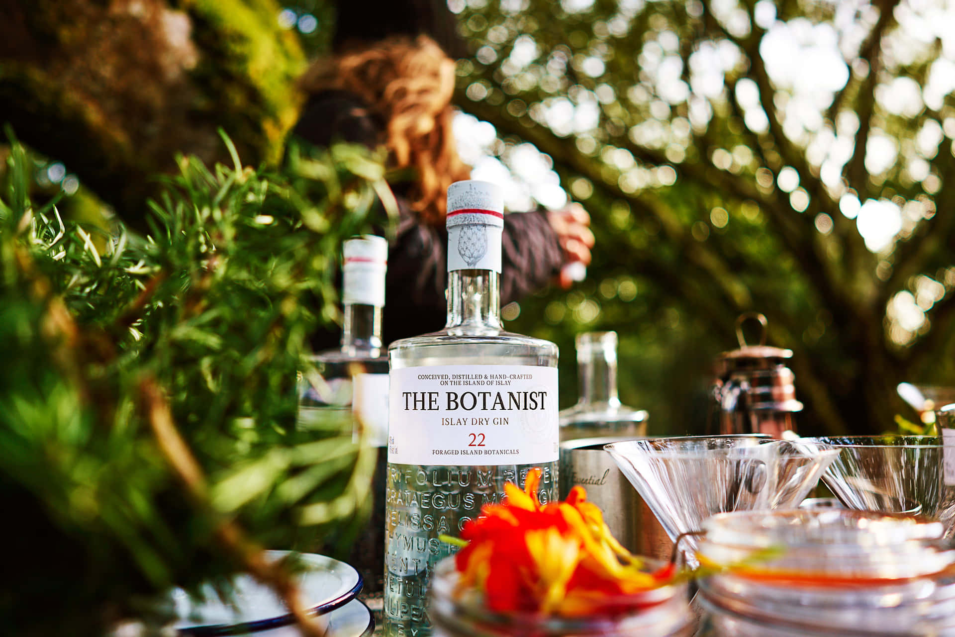 The Botanist Islay Dry Gin Alcoholic Drink Bokeh Effect Wallpaper