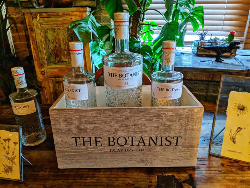 The Botanist Islay Dry Gin Alcoholic Drink Bottles In Box Wallpaper