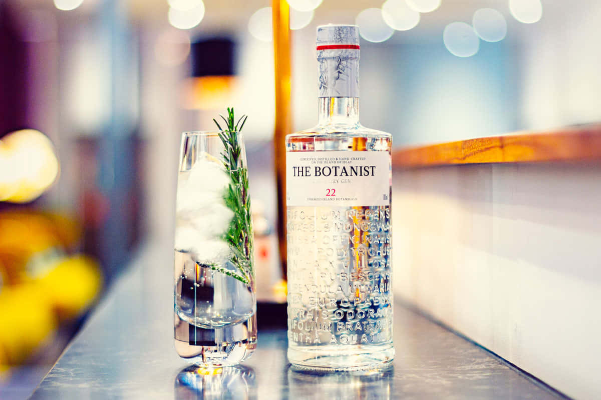 Ervaar De Weelderige Smaak Van The Botanist Islay Dry Gin Achtergrond