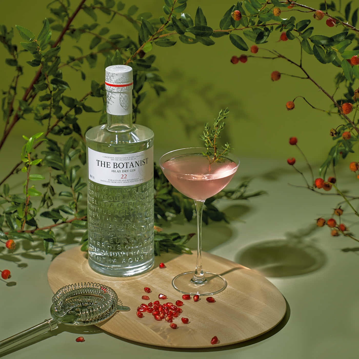 The Botanist Islay Dry Gin Pink Cocktail Wallpaper