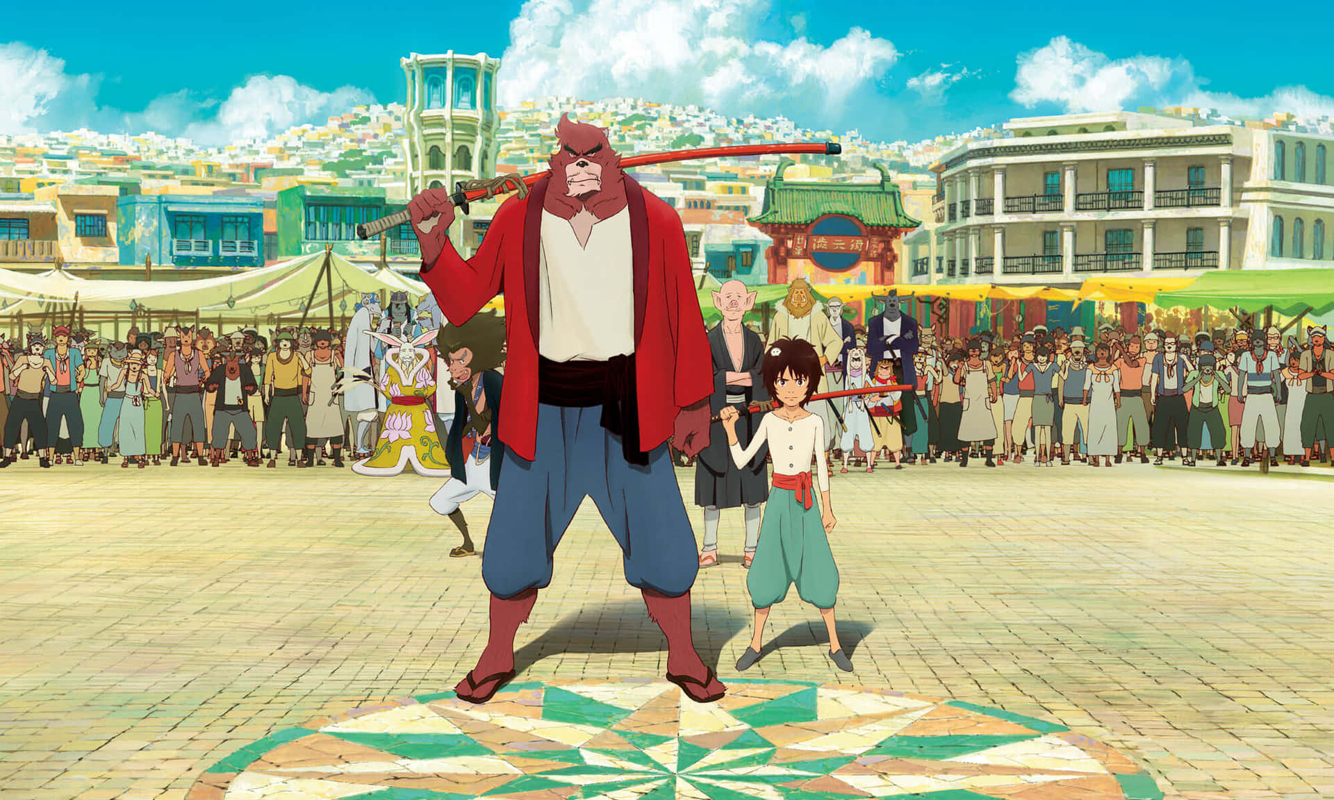 Kyuuta and Kumatetsu from the hit anime movie The Boy And The Beast Wallpaper