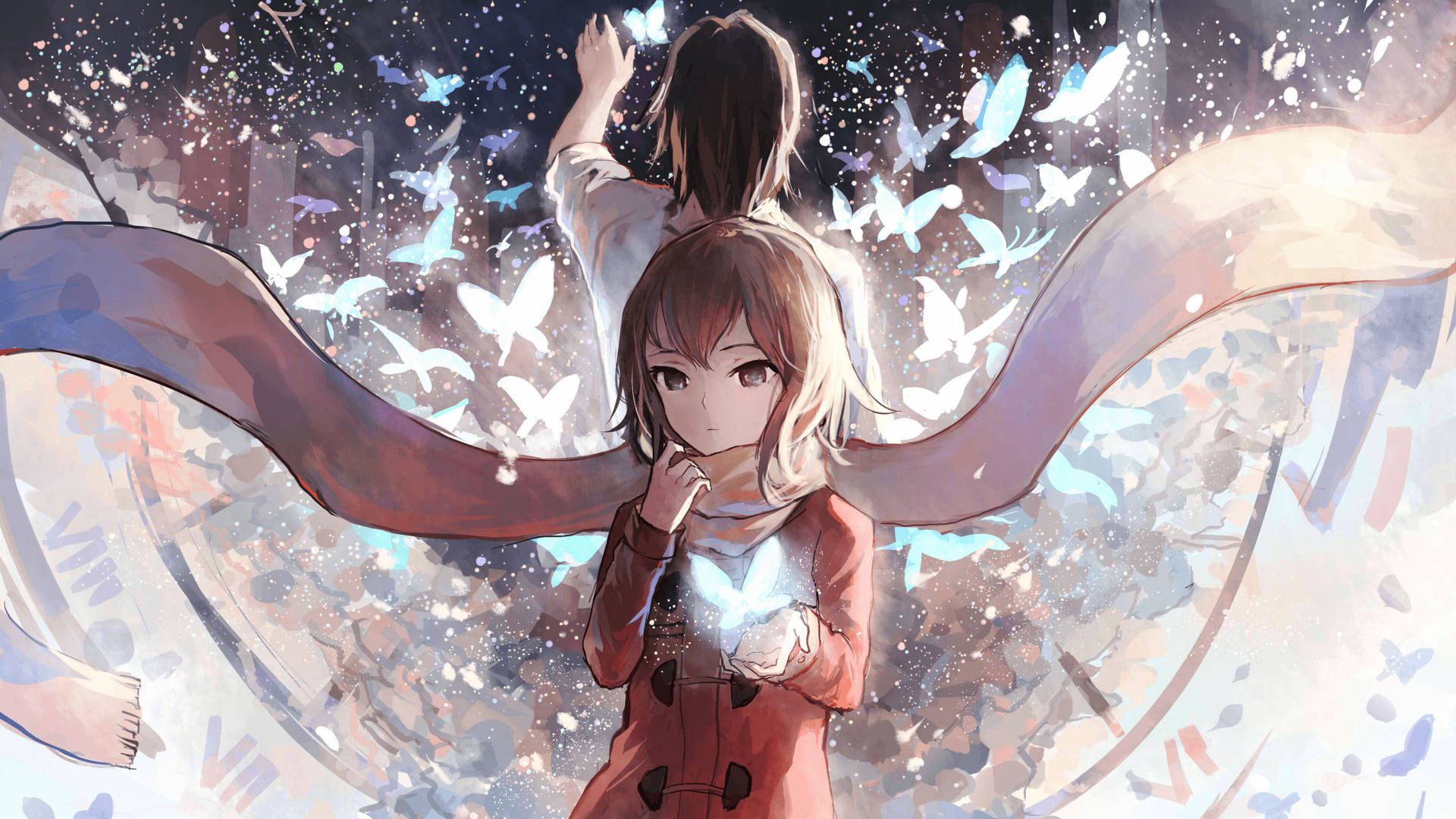 The Butterfly Girl In Erased Wallpaper