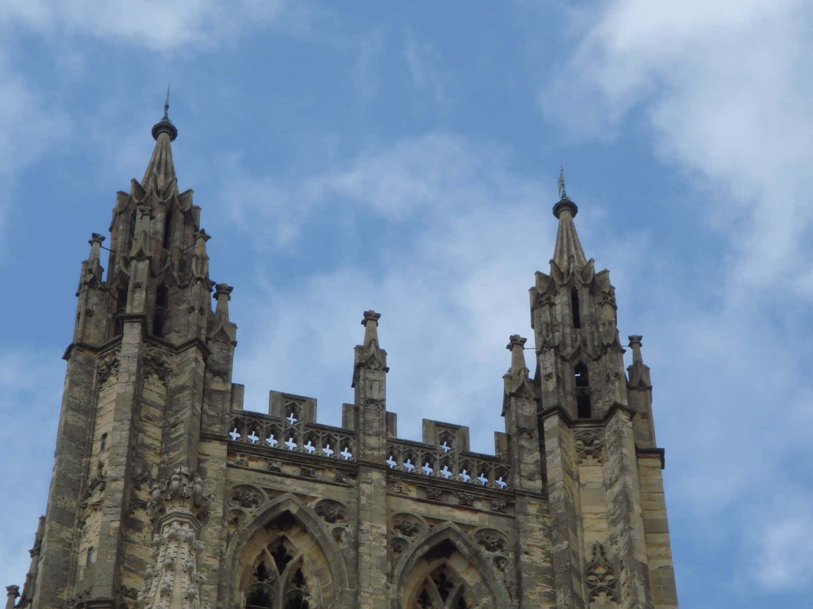 The Canterbury Cathedral Exterior Towers Wallpaper