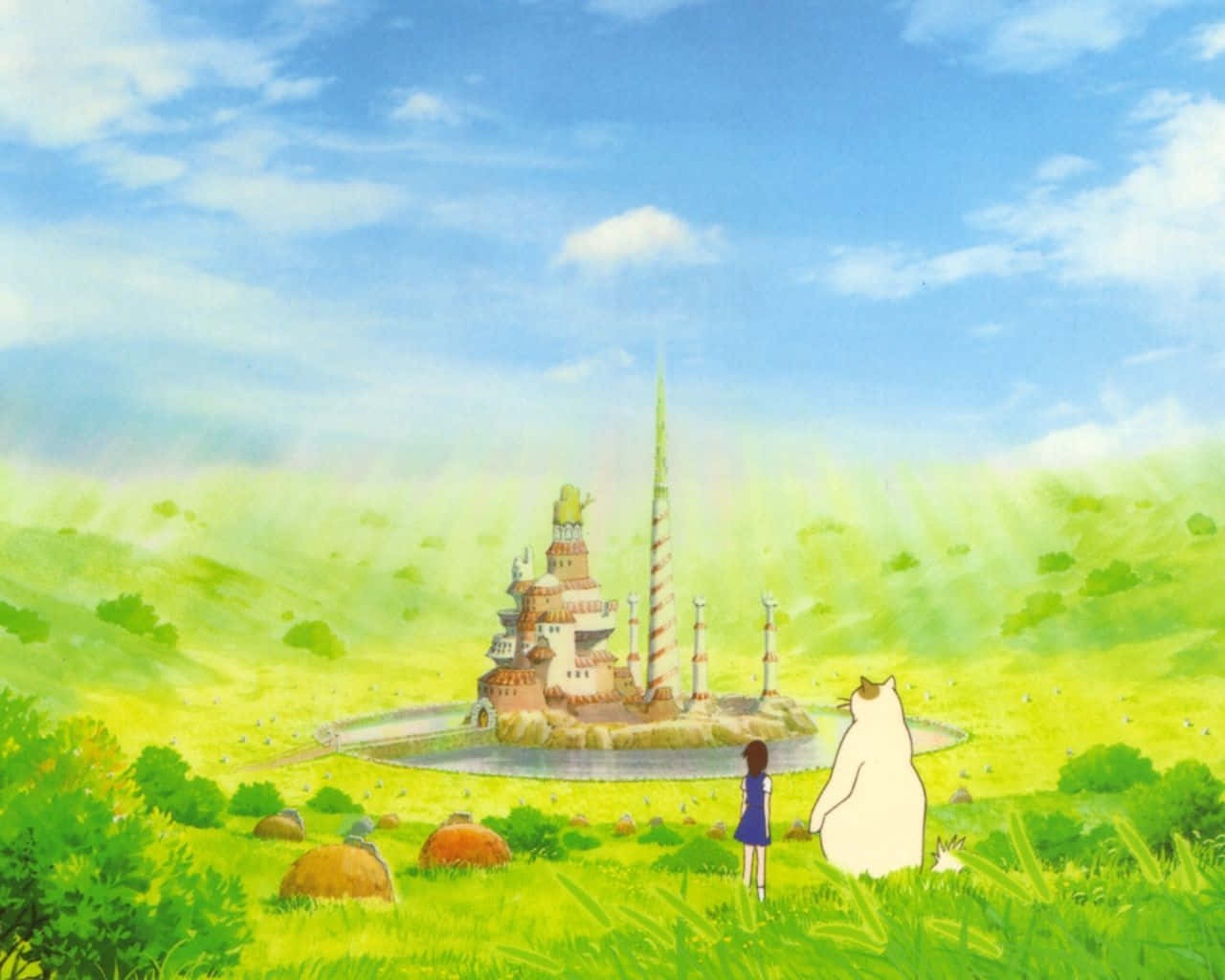 Elregreso Del Gato - Aventura De Studio Ghibli Fondo de pantalla