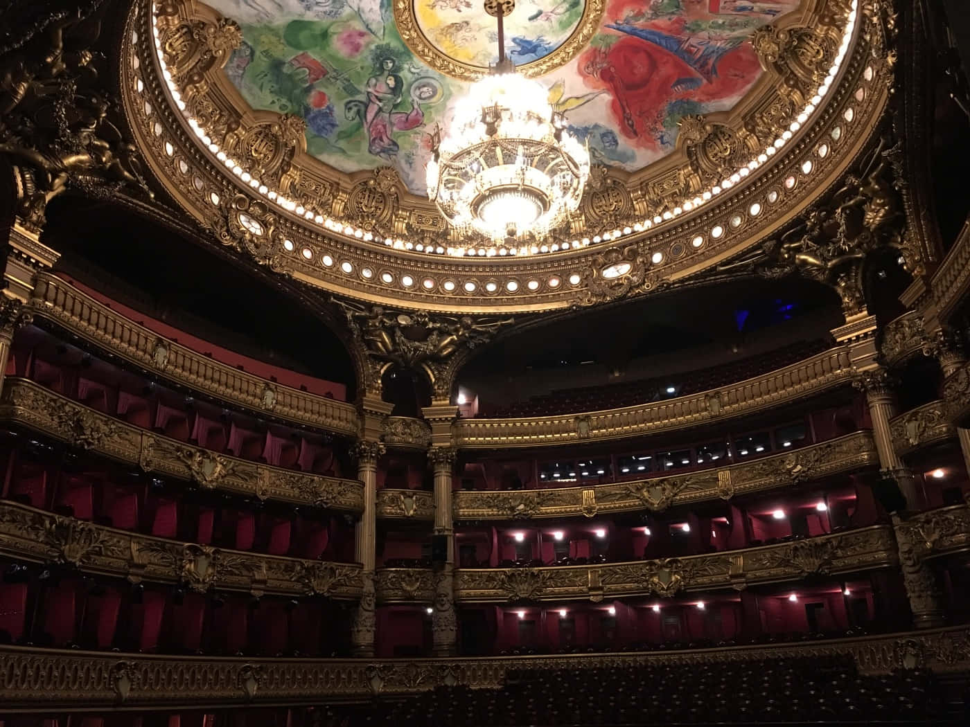 Elcandelabro En La Ópera De París Fondo de pantalla