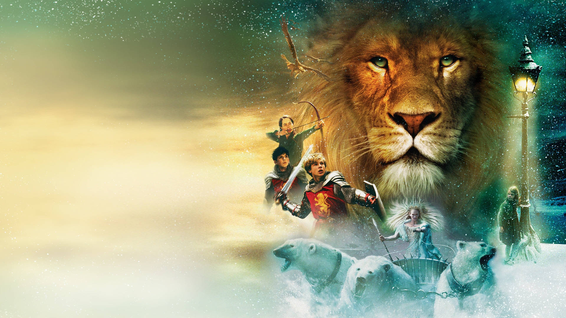 Aslan and Creatures from The Chronicles of Narnia Desktop Wallpaper