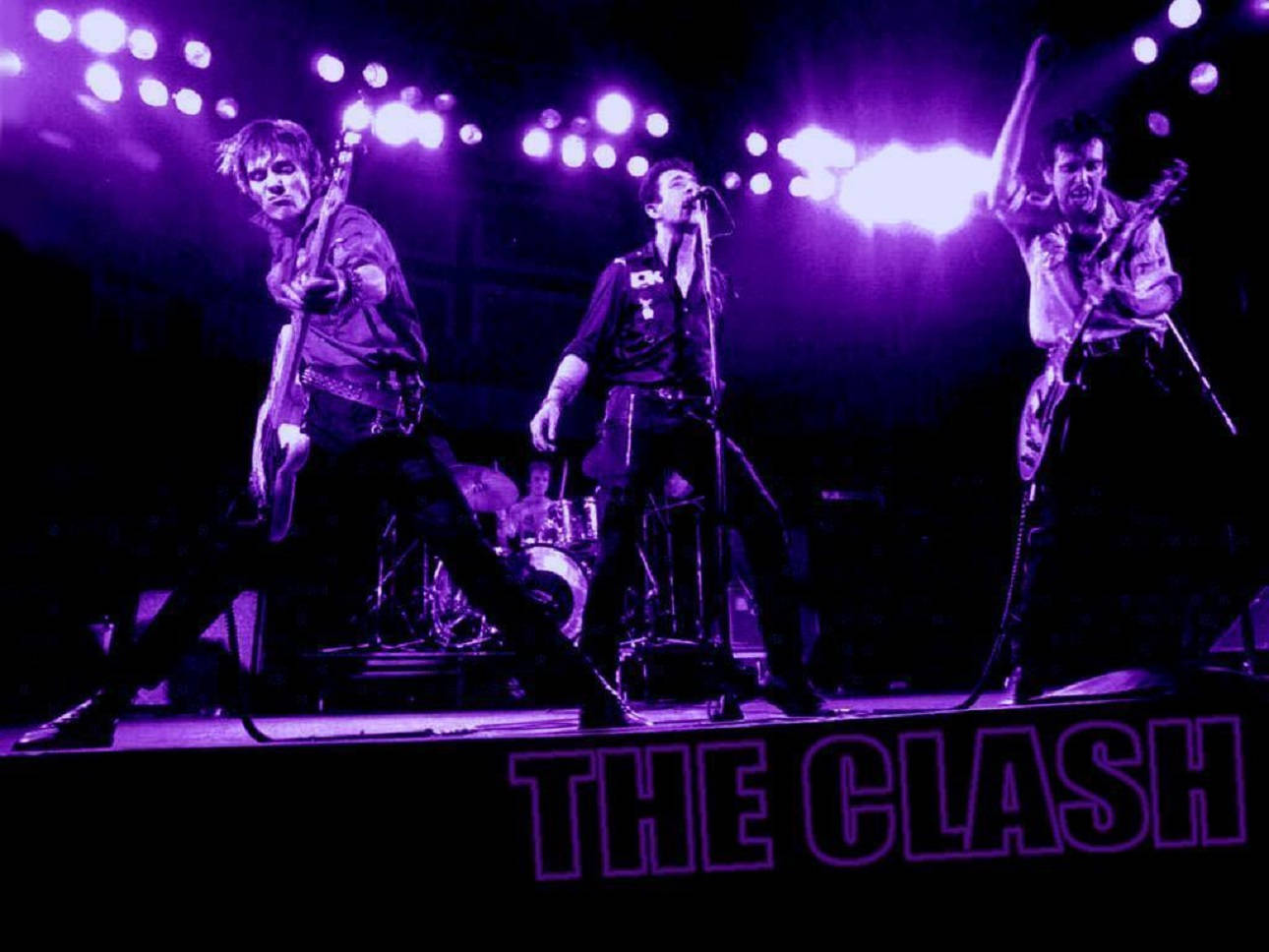 The Clash Boston Live Performance 1979 Wallpaper