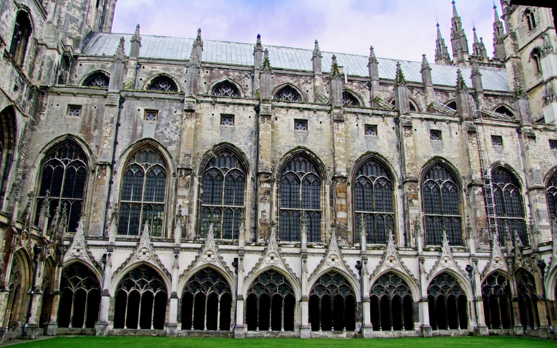 The Cloisters At Canterbury Cathedral Wallpaper
