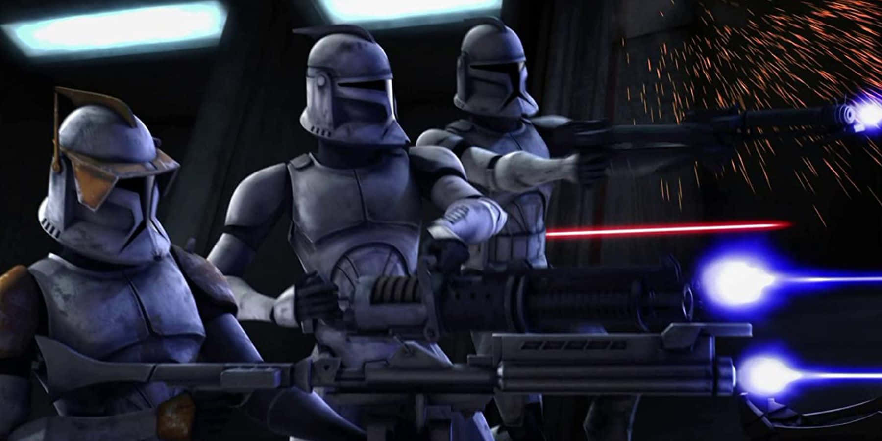 The Clone Army Ready for Action Wallpaper