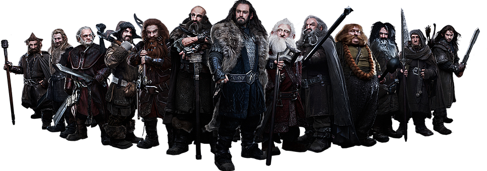The Companyof Dwarves The Hobbit PNG
