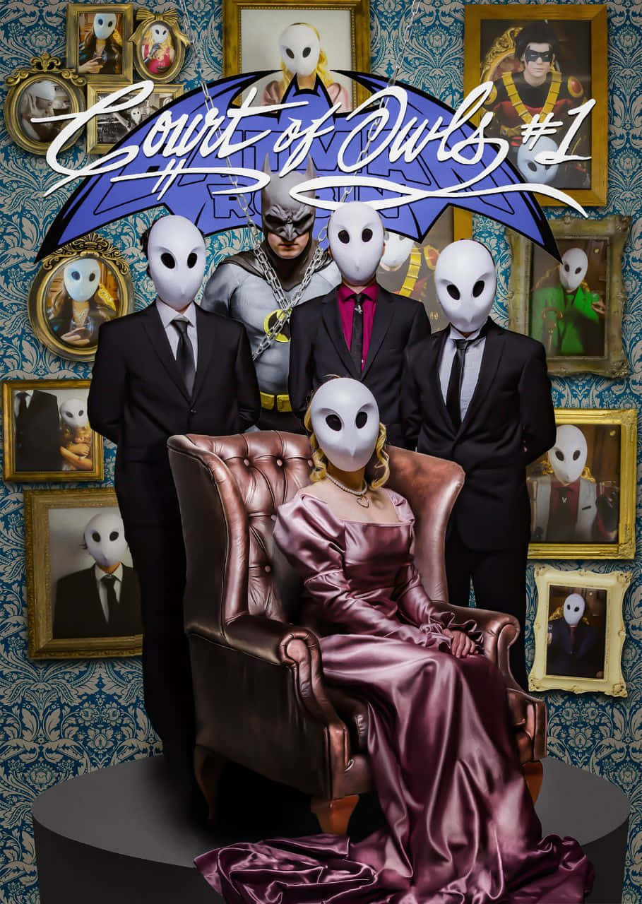 The Court of Owls menacingly watch over Gotham City Wallpaper