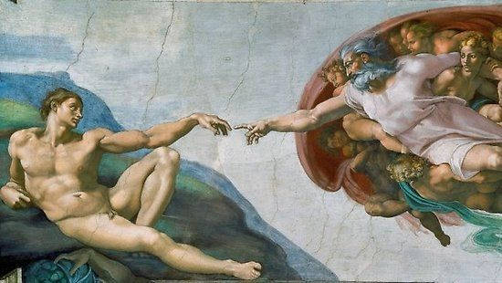 The Creation Of Adam Famous Painting Background