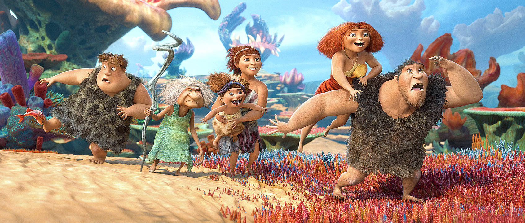 The Croods Family Exploring Together Wallpaper